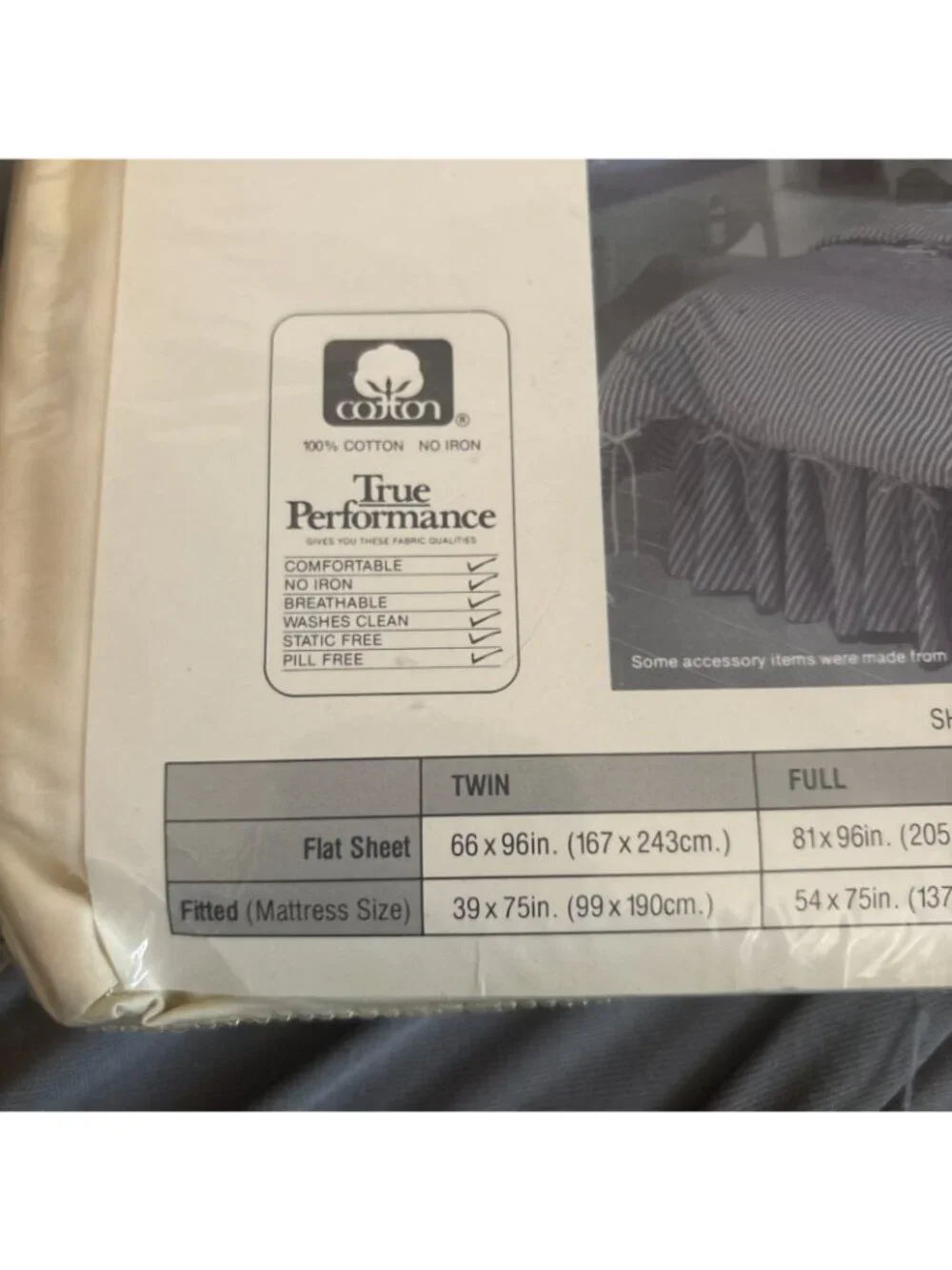 UTICA J.P. Stevens Twin Fitted Sheet NO IRON PERCALE Cream 39x75” Vintage NEW